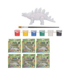 გასაფერადებელი ფიგურა/dinosaur series coloring dinosaur (6 colors, 1 brush) (6 assorted models)