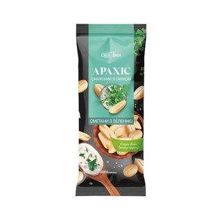 Арахіс 60 г Своя Лінія смажений солоний зі смаком сметана та зелень м/уп