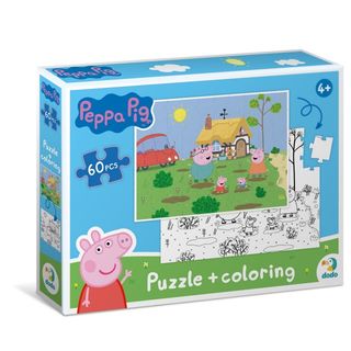 Dodo puzzle 2u1 Peppa prase, skakanje po baricama ,A082427