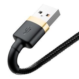 Kabel Lightning Baseus Kevlar Cafule 2a 3m Czarno-złoty