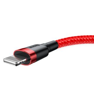 Kabel Lightning Baseus Kevlar Cafule 1,5a 2m Czerwono-czarny