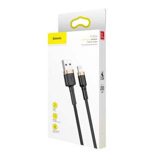 Kabel Lightning Baseus Kevlar Cafule 1,5a 2m Czarno-złoty