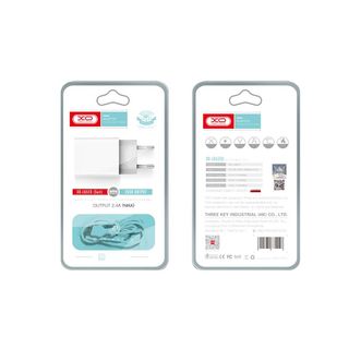 Ładowarka Sieciowa Xo L65 Micro 2xusb 2,4a + Micro Usb Biały