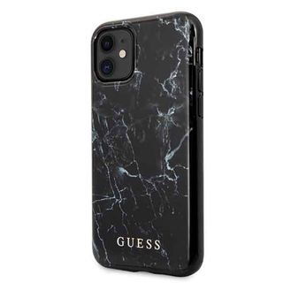 Etui Apple Iphone 11 6,1" Guess Marble Czarny Guhcn61mggbk