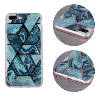Nakładka Apple Iphone 12 Mini 5,4" Geometric Marmur Ciemnoniebieska