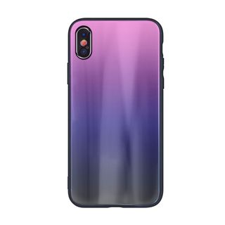 Nakładka Apple Iphone X / Iphone Xs 5,8" Aurora Glass Różowo-czarny