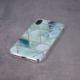 Nakładka Apple Iphone Xs Max 6,5" Geometric Marmur Zielony