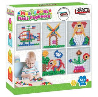Panneau Jeu Éducatif " Mushroom Nails Pegboard " 512 Pieces
