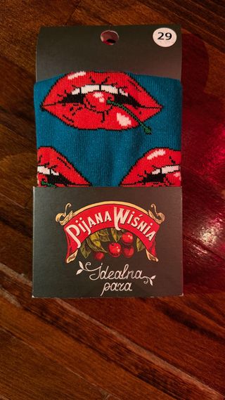 Skarpetki „pijana Wiśnia” Niebieskie