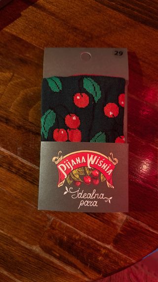 Skarpetki „pijana Wiśnia” Ciemno-zielone