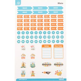 Conjunto Stickers 12 Folhas Talia