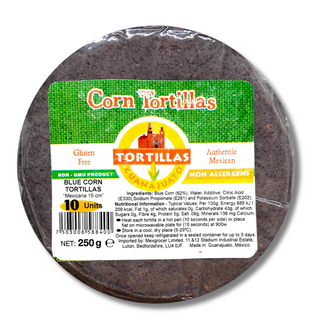Guanajuato Blue Corn Tortillas 15cm 10Un 250g