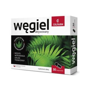 Colfarm Węgiel aktywny 150 mg 30 kapsułek