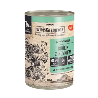 Mokra Karma Wiejska Zagroda 400g Królik Z Indykiem
