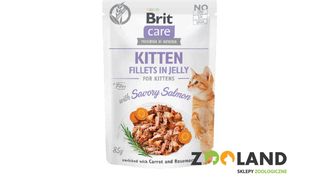 Brit Care Kitten Łosoś - Filety W Galaretce Saszetka 85g