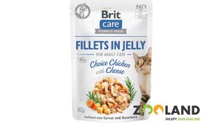 Brit Care Kurczak Z Serem - Filety W Galaretce Saszetka 85g