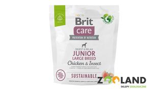 Brit Care Sustainable Junior Large Breed Kurczak+insekty 1kg