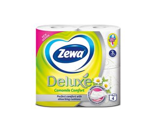 Папір туалетний 4 шт Zewa Deluxe camomile comfort тришаровий