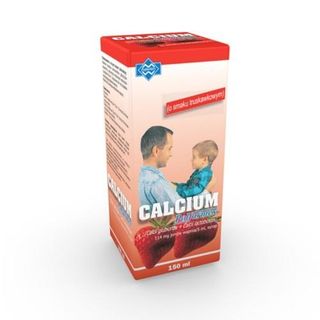 Calcium Polfarmex o smaku truskawkowym 114 mg /5 ml 150 ml