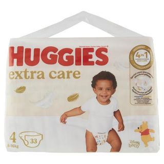 Scutece Huggies Extra Care Jumbo JR marimea 4, 8-16 kg, 33 bucati
