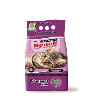 Super Benek Compact Lawenda - żwirek bentonitowy 10l