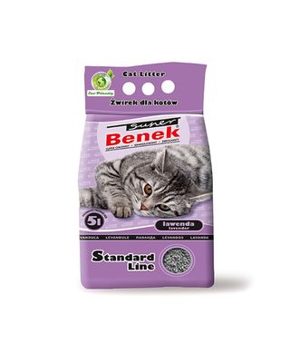 Super Benek Standard Lawenda - żwirek bentonitowy 10l