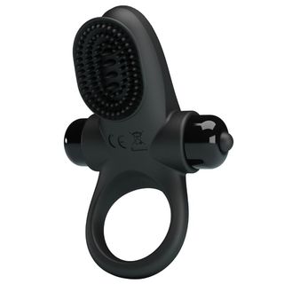 PrettyLove Чорне вібраційне кільце