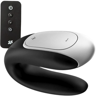Чорний Satisfyer Double Fun USB Вібратор для Пар
