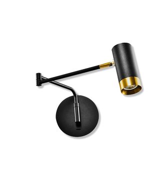 Spot mural enAluminium 600x150x165mm GU10 noir/doré