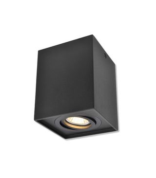 Spot plafonnier en Aluminium 98x98x123mm GU10 noir