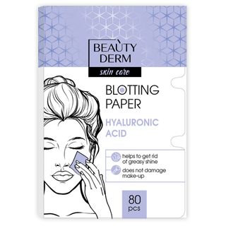 Серветки для обличчя Beautyderm матуючі з гіалуроновою кислотою 80шт