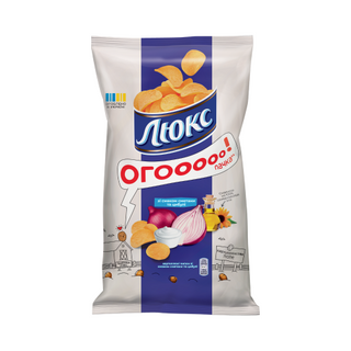 Чипси картопляні Люкс зі смаком сметани та цибулі, 170г