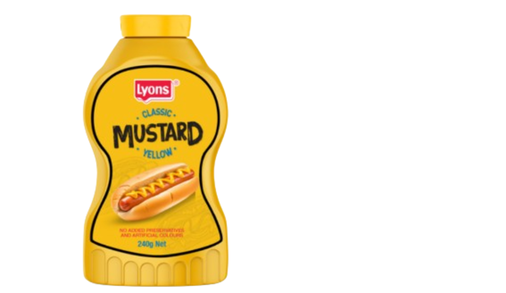 Lyons Classic yellow mustard 240g