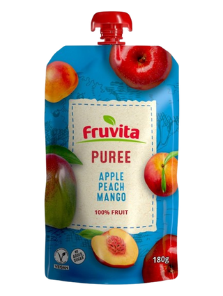 Fruvita Puree Apple, Peach, Mango 180gr