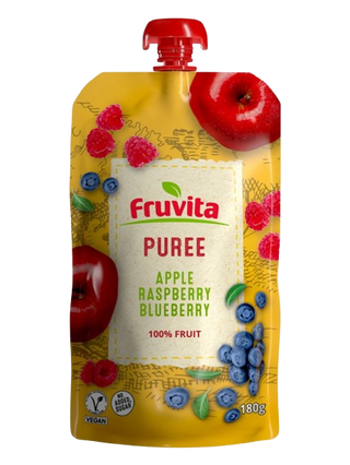 Fruvita Puree Apple, Raspberry, Blueberry 180gr