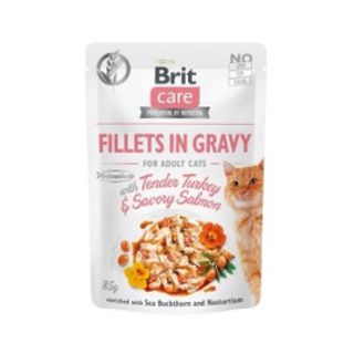 85 G Brit Care Cat Filety Z Indykiem I Łososiem W Sosie 85 G