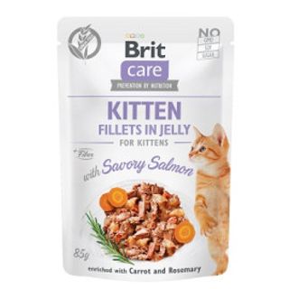 85g Brit Care Cat Saszetki Dla Kociąt Filety Z Łososiem 85g