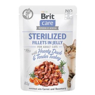 Indykiem 85g Brit Care Cat Sterilised Filety Z Kaczką I Indykiem 85g