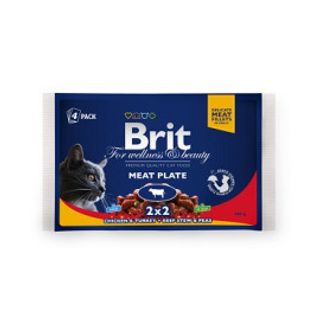 4x100 G Brit Premium Cat Meat Plate Saszetki Dla Kota 4x100 G