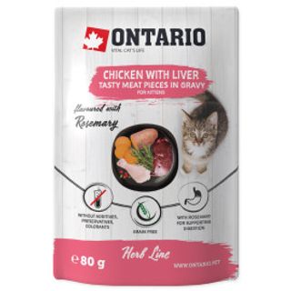 Rozmaryn 80g Ontario Herb Line Kurczak, Watroba, Batat, Ryż, Rozmaryn 80g