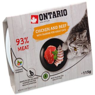115 G Ontario Kurczak Z Wołowiną I Tauryną Karma Dla Kota 115 G