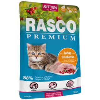Sosie 85g Rasco Premium Kitten Indyk I Żurawina Filety W Sosie 85g