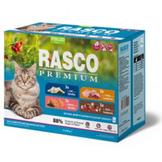 Sosie 12x85g Rasco Premium Sterilised - 4 Smaki Fileciki W Sosie 12x85g