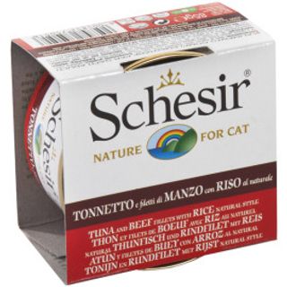 Schesir Cat Tuńczyk Wołowina Ryż 85 G