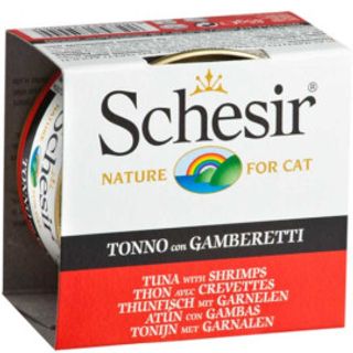 85 G Schesir Cat Z Tuńczykiem I Krewetkami W Galaretce 85 G
