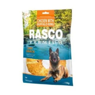 1 Sztuka Rasco Premium Ringo Z Bawolej Skóry - Z Kurczakiem 1 Sztuka