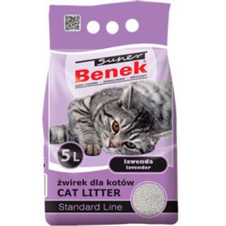 Super Benek Lawenda - Żwirek Bentonitowy Dla Kota 5 L