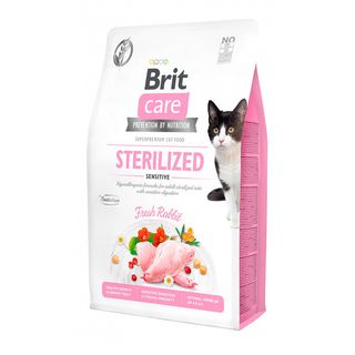 Brit Care Croquettes Sans Céréales Pour Chat Stérilisé Sensible,2 Kg