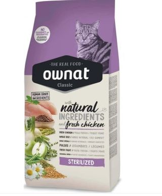 Croquettes Ownat Classic Sterilized Pour Chat Adulte Stérilisé - 4kg