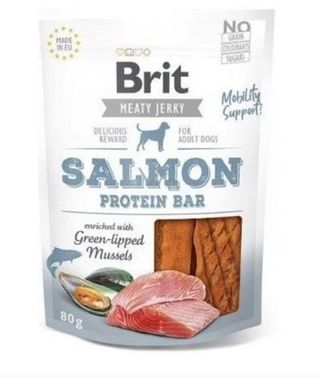 Brit Jerky Au Saumon Barre Protéinée 80 G